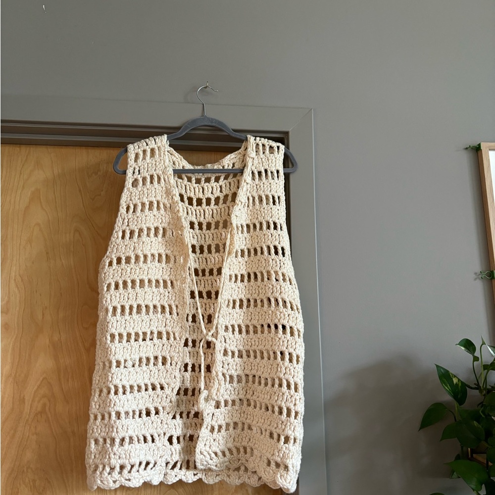Vintage crochet vest
